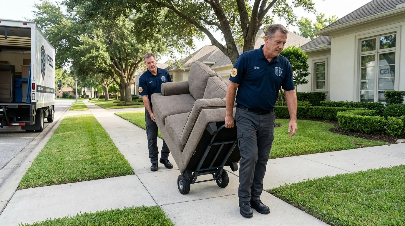 Local residential moving crew loading furniture in Ajo, AZ